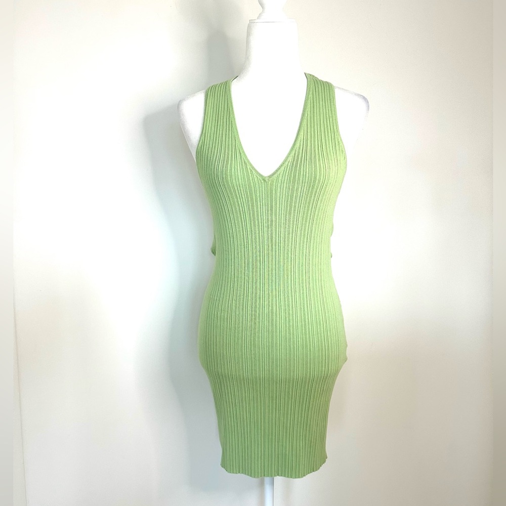 REVOLVE MIchael Costello Variegated Rib Bodycon Dress in Mint Green - Picture 6 of 13